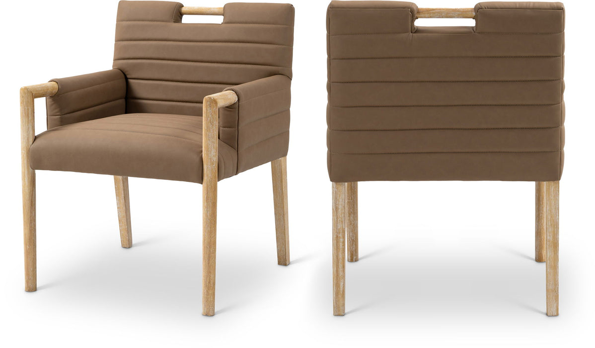 Aimee - Dining Arm Chair - Light Brown Legs - Simple Home Plus