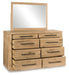 Bracken - Light Brown - Dresser And Mirror - Simple Home Plus