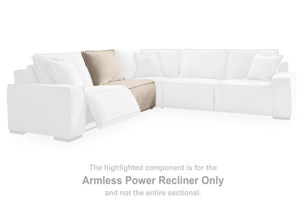 Carceri - Armless Power Recliner - Cashmere - Simple Home Plus