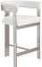 Romeo - Boucle Counter Stool With Silver Base (Set of 2) - Simple Home Plus