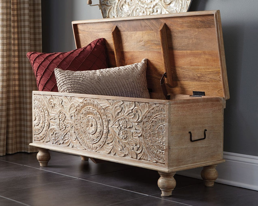 Fossil Ridge - Beige - Storage Bench - Simple Home Plus