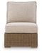 Laguna Heights - Armless Chair With Cushion - Beige - Simple Home Plus