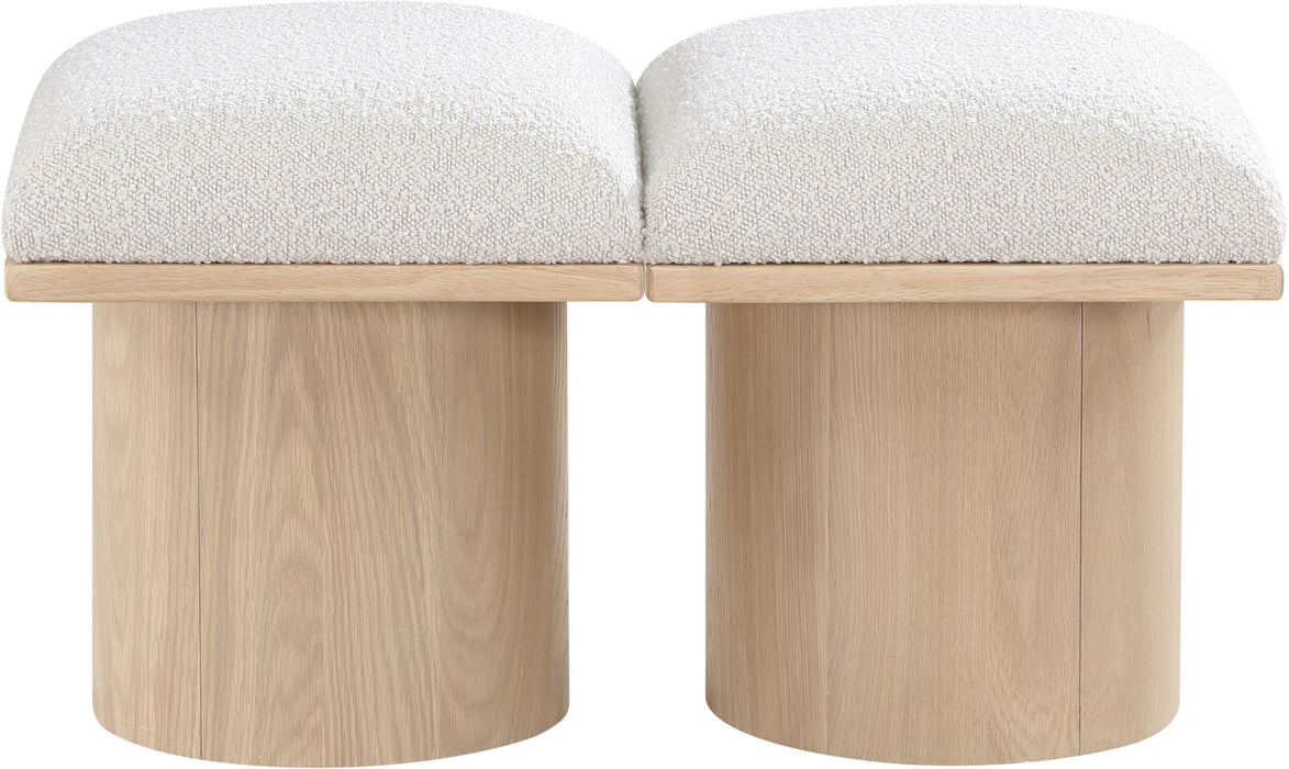 Pavilion - 2 Piece Modular Bench With Natural Base - Simple Home Plus