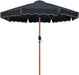 Amalfi - Patio Umbrella - Black Base / Light Brown Pole - Simple Home Plus