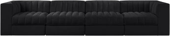 Rummi - Velvet Performance Fabric Upholstered 4 Piece Modular Sofa - Simple Home Plus