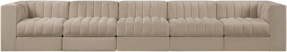 Rummi - Velvet Performance Fabric Upholstered 5 Piece Modular Sofa - Simple Home Plus