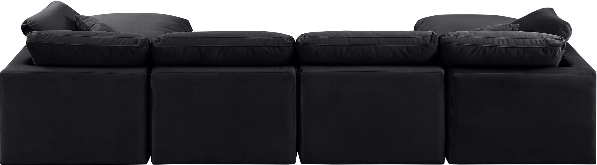 Indulge - Velvet 6 Piece Modular Double Chaise Sectional - Simple Home Plus