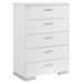 Felicity - 5-Drawer Bedroom Chest - White High Gloss - Simple Home Plus