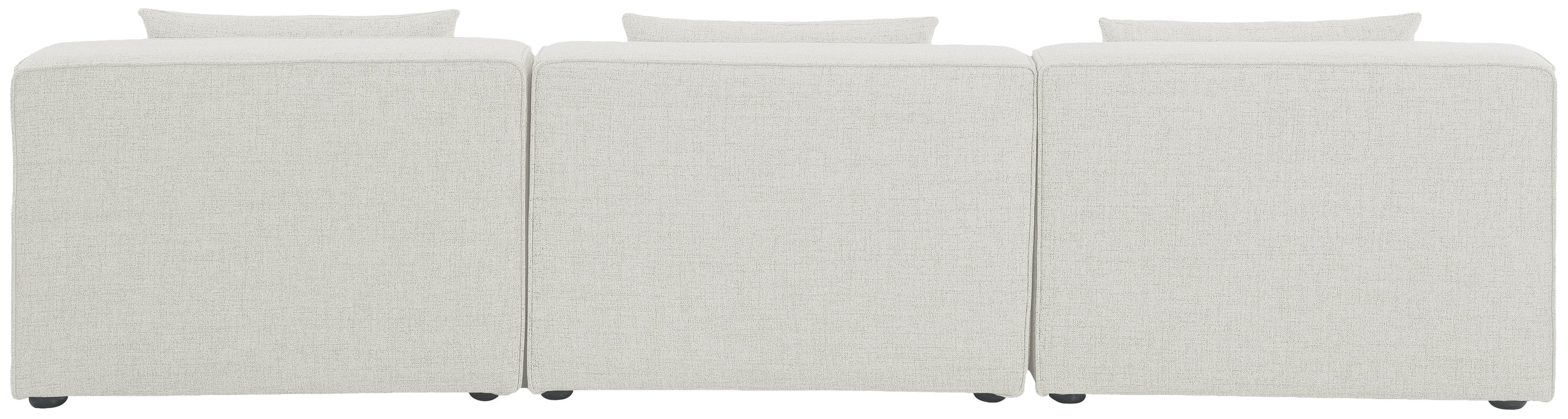 Cube - Linen Modular 3 Seat Armless Sofa - Simple Home Plus