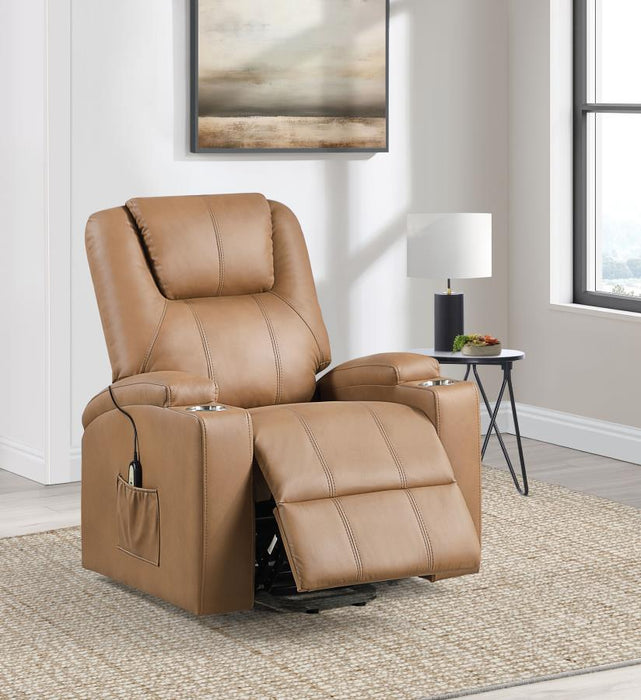 Armstrong - Upholstered Power Lift Massage Recliner - Simple Home Plus