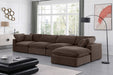 Comfy - 5 Piece Velvet Modular Sectional With Chaise - Simple Home Plus