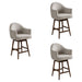 Jaxon - Brown Solid Wood Upholstered 26" Counter Height Swivel Barstool - Simple Home Plus