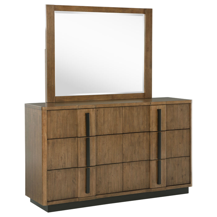 Terrace - 6-Drawer Dresser And Mirror - Ash Brown - Simple Home Plus