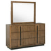 Terrace - 6-Drawer Dresser And Mirror - Ash Brown - Simple Home Plus