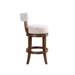 Mystic - Solid Wood Upholstered 26" Counter Height Swivel Barstool - Simple Home Plus
