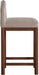 Conrad - Velvet Counter Stool With Brown Legs - Simple Home Plus