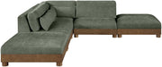 Turin - Chenille Fabric Upholstered Modular Sectional - Green - Simple Home Plus