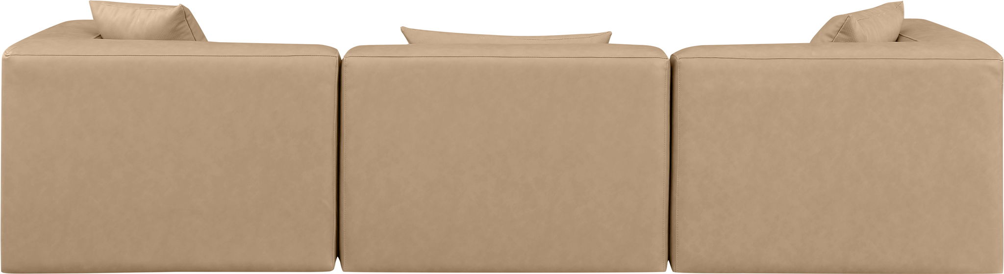 Cube - Modular 3 Piece Sofa - Tan - Simple Home Plus