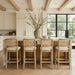 Atrium - Upholstered Bar Stool (Set of 2) - Brushed Natural Frame - Simple Home Plus