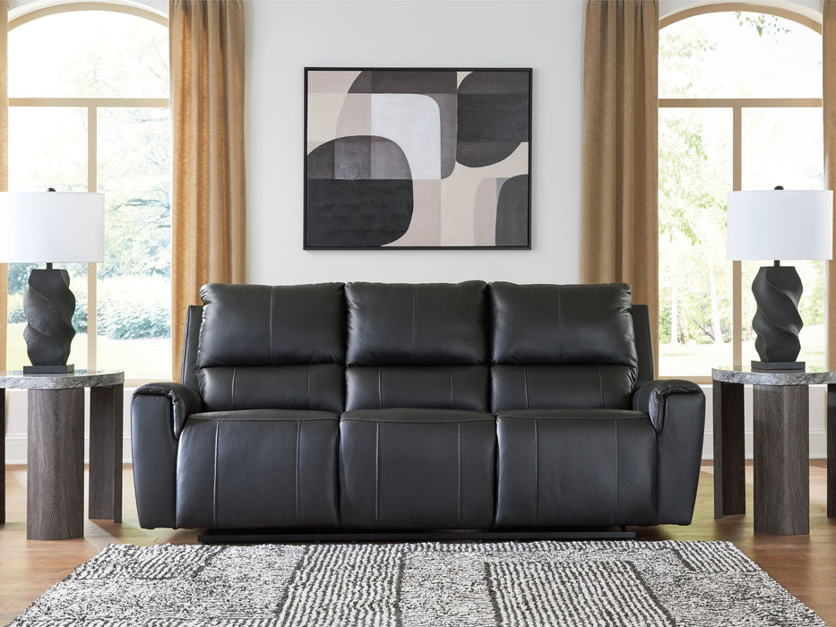 Glossmore - Reclining Sofa - Black - Simple Home Plus