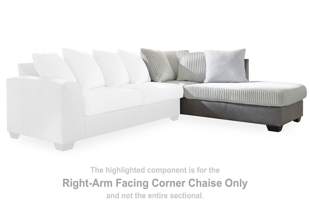 Clairette Court - Raf Corner Chaise - Alloy - Simple Home Plus
