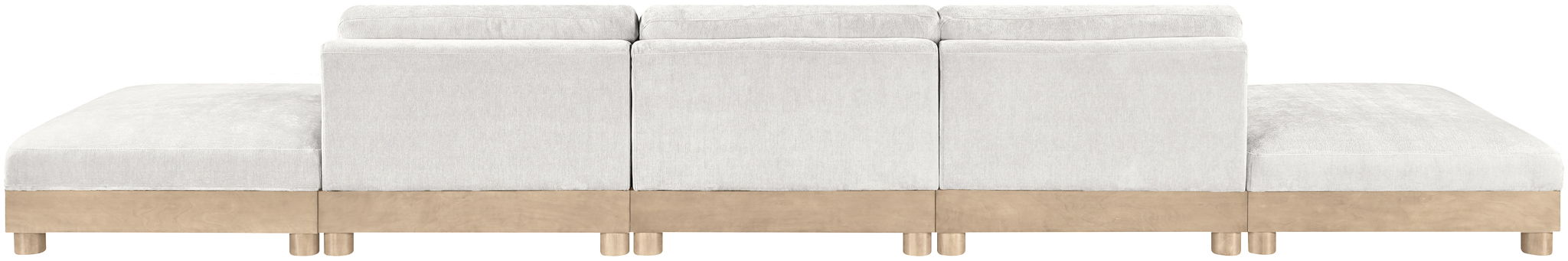 Turin - Chenille Fabric Upholstered Modular Sectional - White - Simple Home Plus