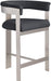 Romeo - Boucle Counter Stool With Silver Base (Set of 2) - Simple Home Plus