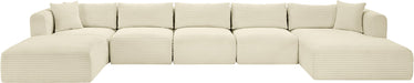 Shaggy - 6 Piece Modular Sectional With Chaise And Ottoman - Simple Home Plus