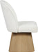 Marlowe - Linen Textured Fabric Upholstered Swivel Dining Side Chair - Stained Natural - Simple Home Plus
