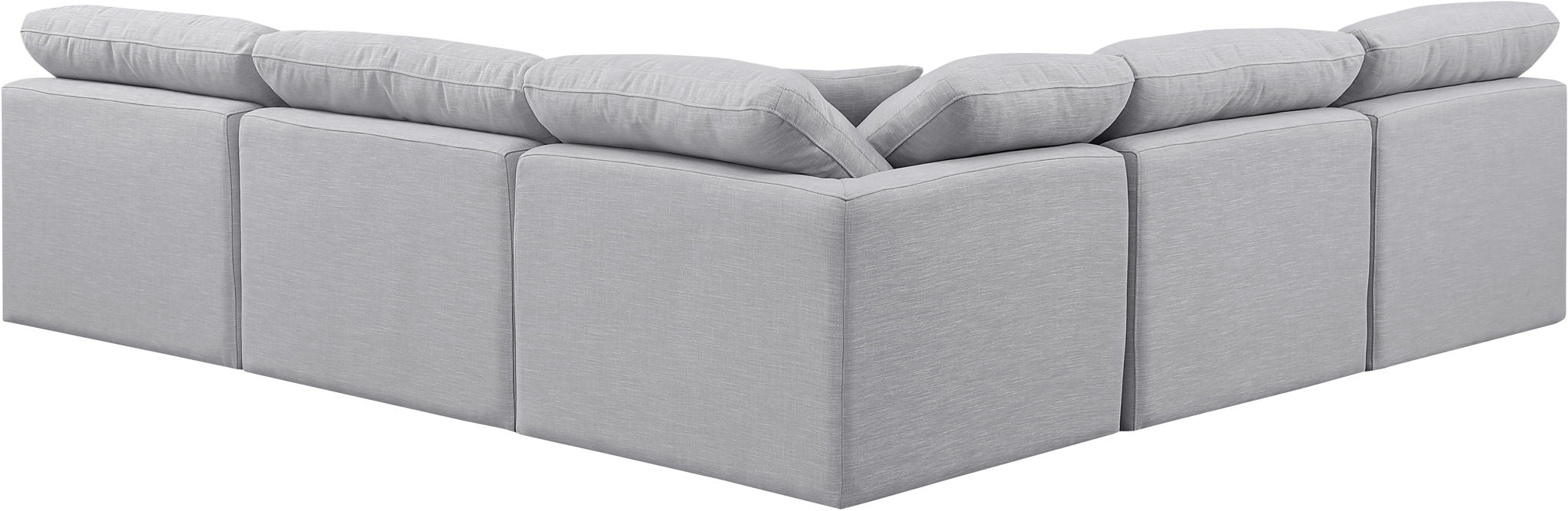 Indulge - Linen 5 Piece Modular Corner Armless Sectional - Simple Home Plus