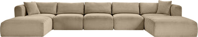 Shaggy - Fabric 7 Piece Modular Sectional With 2 Ottomans - Simple Home Plus