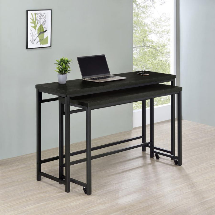 Hawes - 4 Piece Multipurpose Counter Height Table Set - Black - Simple Home Plus
