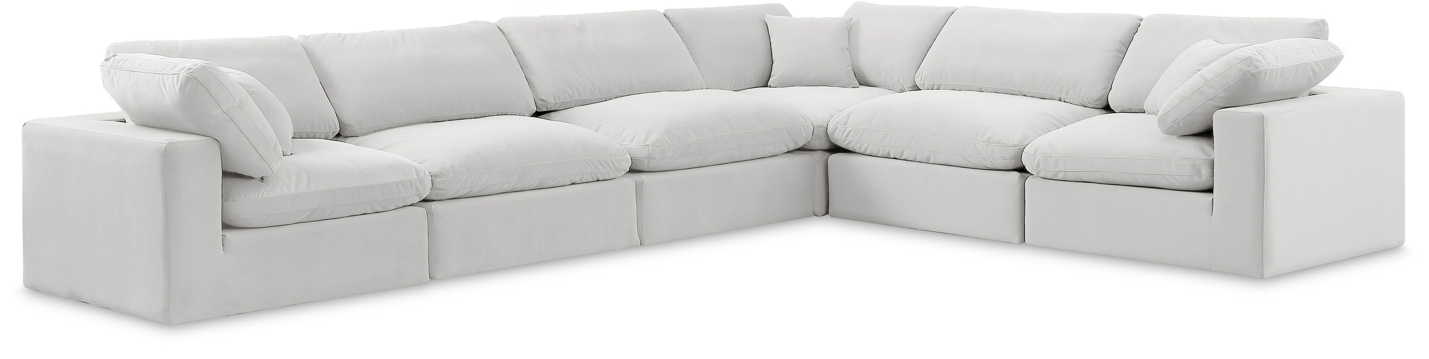 Comfy - 6 Piece Velvet Modular Corner Sectional - Simple Home Plus