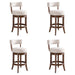 Mystic - Solid Wood Upholstered 26" Counter Height Swivel Barstool - Simple Home Plus