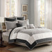 Attingham - King 7 Piece Reversible Coverlet Set - Black - Simple Home Plus