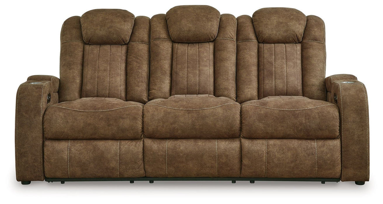 Wolfridge - Brindle - Power Reclining Sofa With Adj Headrest - Simple Home Plus