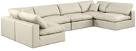 Comfy - 6 Piece Faux Leather Modular Armless Sectional - Simple Home Plus