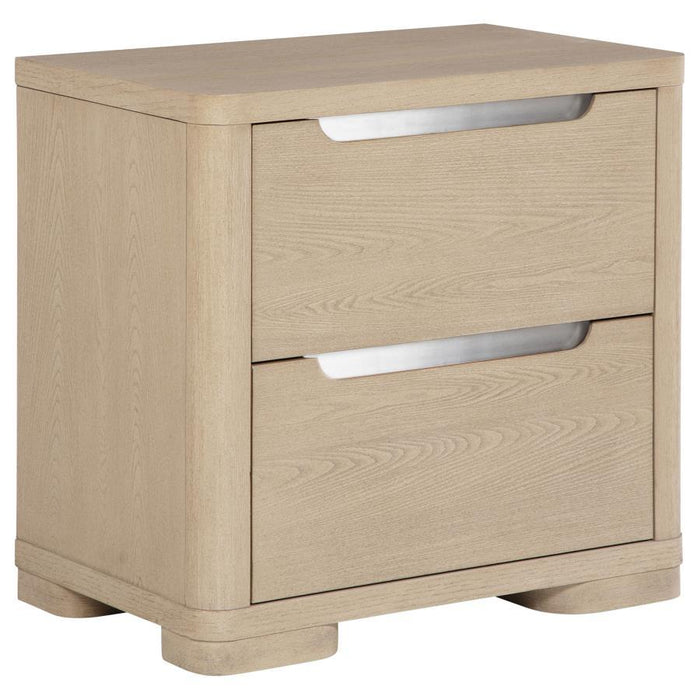 Ladera - 2-Drawer Nightstand Bedside Table - Light Elm - Simple Home Plus
