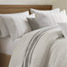 Morgan - 6 Piece Oversized Comforter Set - White / Gray - Simple Home Plus