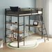 Campus - 3-Shelf Metal Twin Workstation Loft Bed - Simple Home Plus