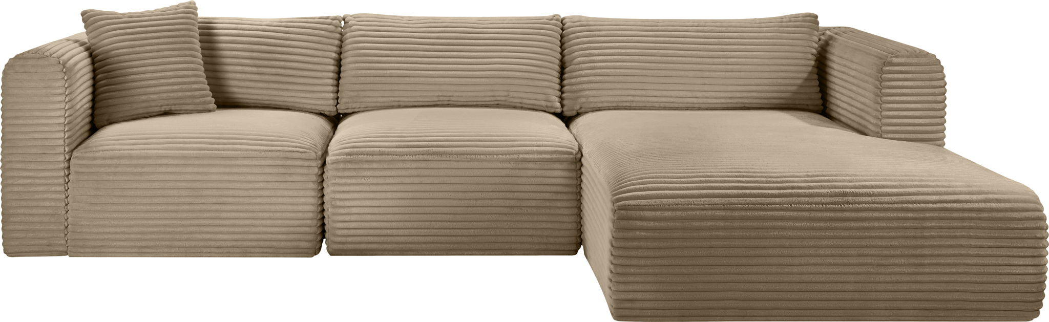 Shaggy - Fabric 3 Piece Modular Sectional - Simple Home Plus