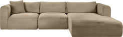 Shaggy - Fabric 3 Piece Modular Sectional - Simple Home Plus