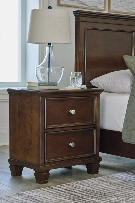 Danabrin - Brown - Two Drawer Nightstand - Simple Home Plus