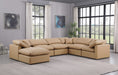 Indulge - Faux Leather 7 Piece Modular Sectional - Tan - Simple Home Plus