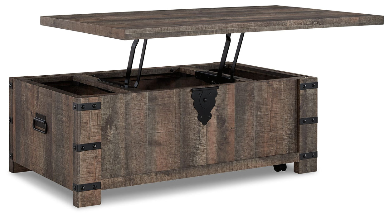 Hollum - Rustic Brown - Lift Top Cocktail Table - Simple Home Plus