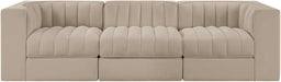 Rummi - Velvet Performance Fabric Upholstered 3 Piece Modular Sofa - Simple Home Plus
