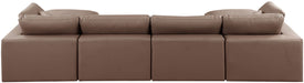 Comfy - 6 Piece Faux Leather Modular Double Chaise Sectional - Simple Home Plus