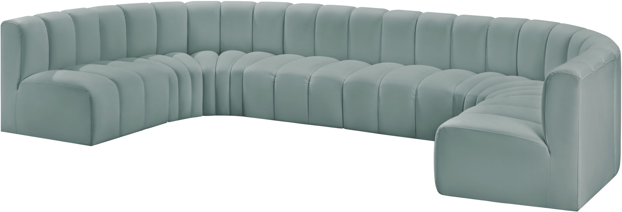 Arc - Faux Leather Modular U-Shaped Sectional - Simple Home Plus