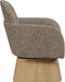 Marlowe - Linen Textured Fabric Upholstered Swivel Accent Chair - Stained Natural - Simple Home Plus