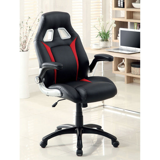 Argon - Office Chair - Black / Silver / Red - Simple Home Plus
